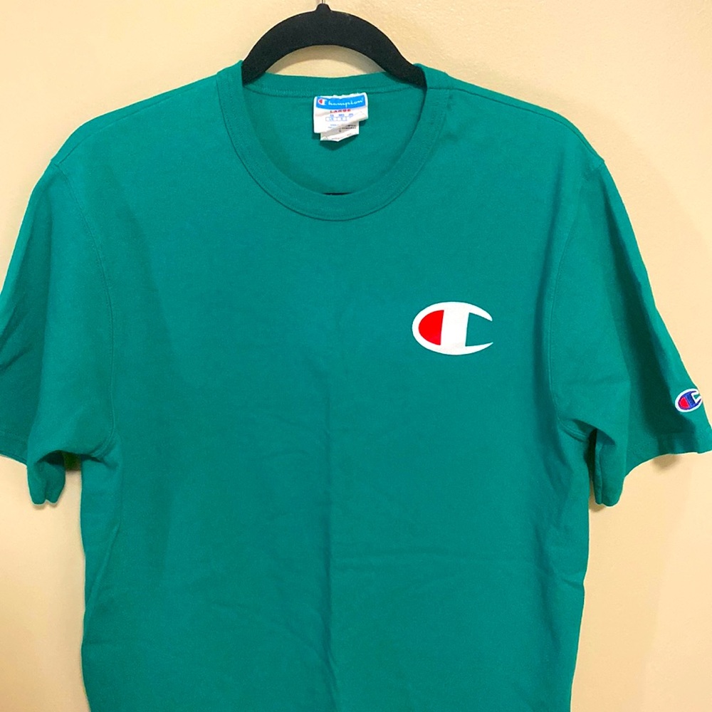 Green Champion Logo Tee Large